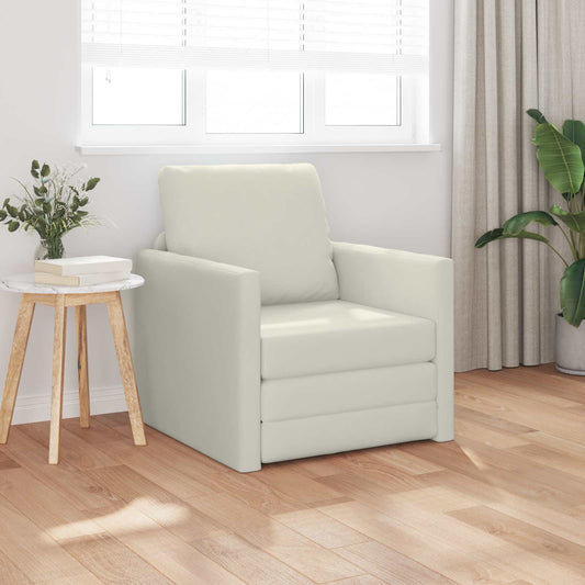 Divano letto Crema 74 x 77 x 81 cm Velluto | homemem39