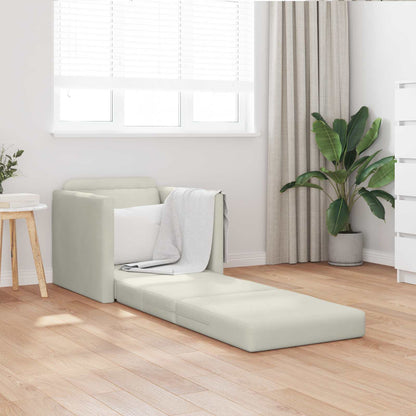 Divano letto Crema 74 x 77 x 81 cm Velluto