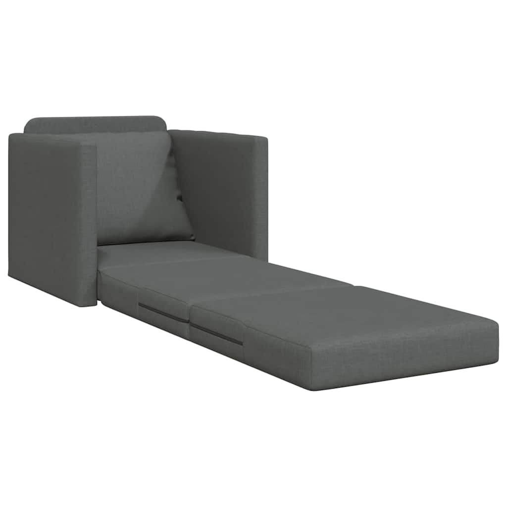 Divano letto Grigio scuro 74 x 77 x 81 cm Tessuto