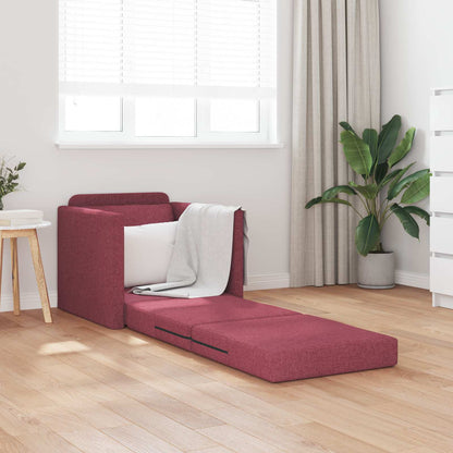 Divano letto Rosso Vino 74 x 77 x 81 cm Tessuto | homemem39