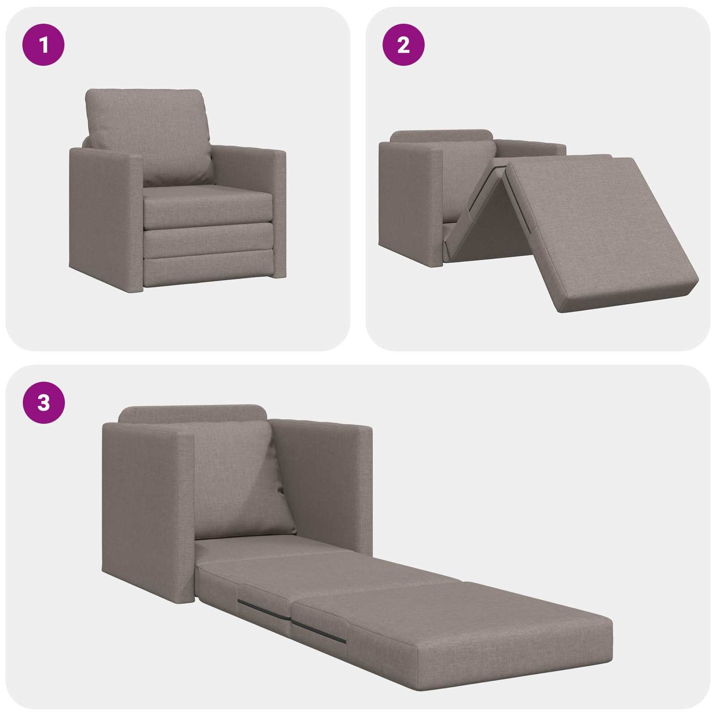 Divano letto Talpa 74 x 77 x 81 cm Tessuto | homemem39