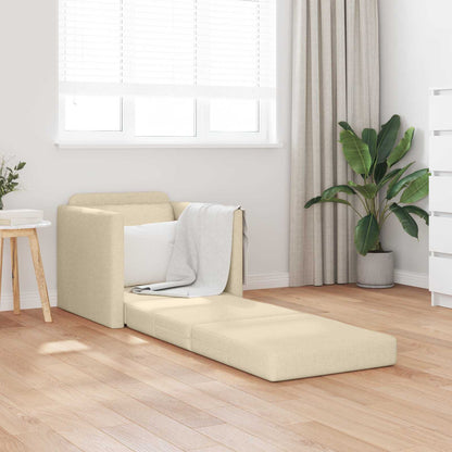 Divano letto Crema 74 x 77 x 81 cm Tessuto