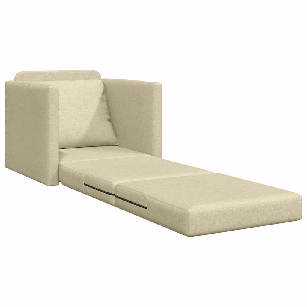 Divano letto Crema 74 x 77 x 81 cm Tessuto