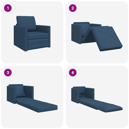 Divano letto Blu 74 x 77 x 81 cm Tessuto