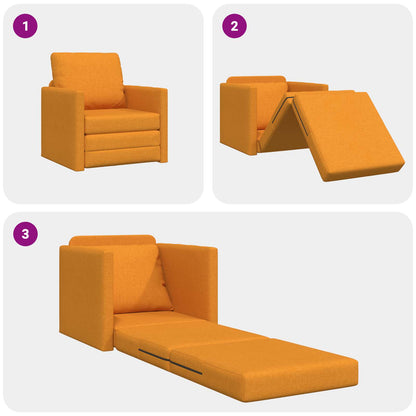 Divano letto Giallo Scuro 74 x 77 x 81 cm Tessuto | homemem39