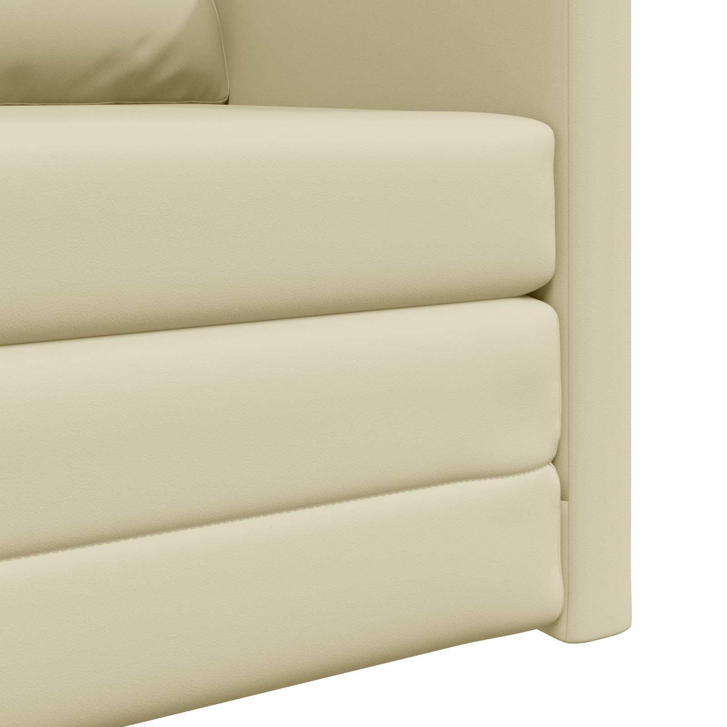 Divano letto 60cm Crema Pelle Artificiale | homemem39