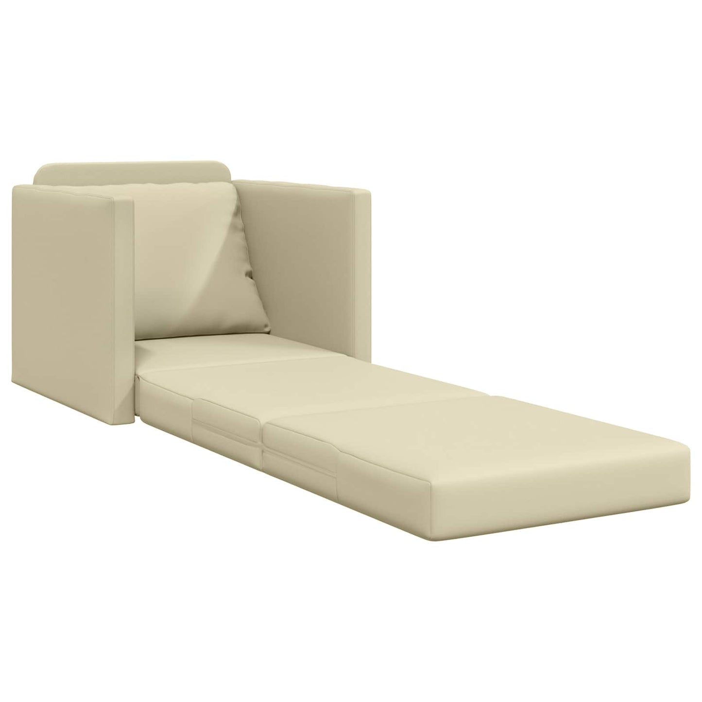 Divano letto 60cm Crema Pelle Artificiale | homemem39