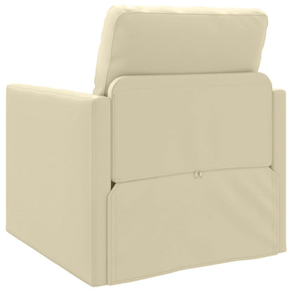 Divano letto 60cm Crema Pelle Artificiale | homemem39