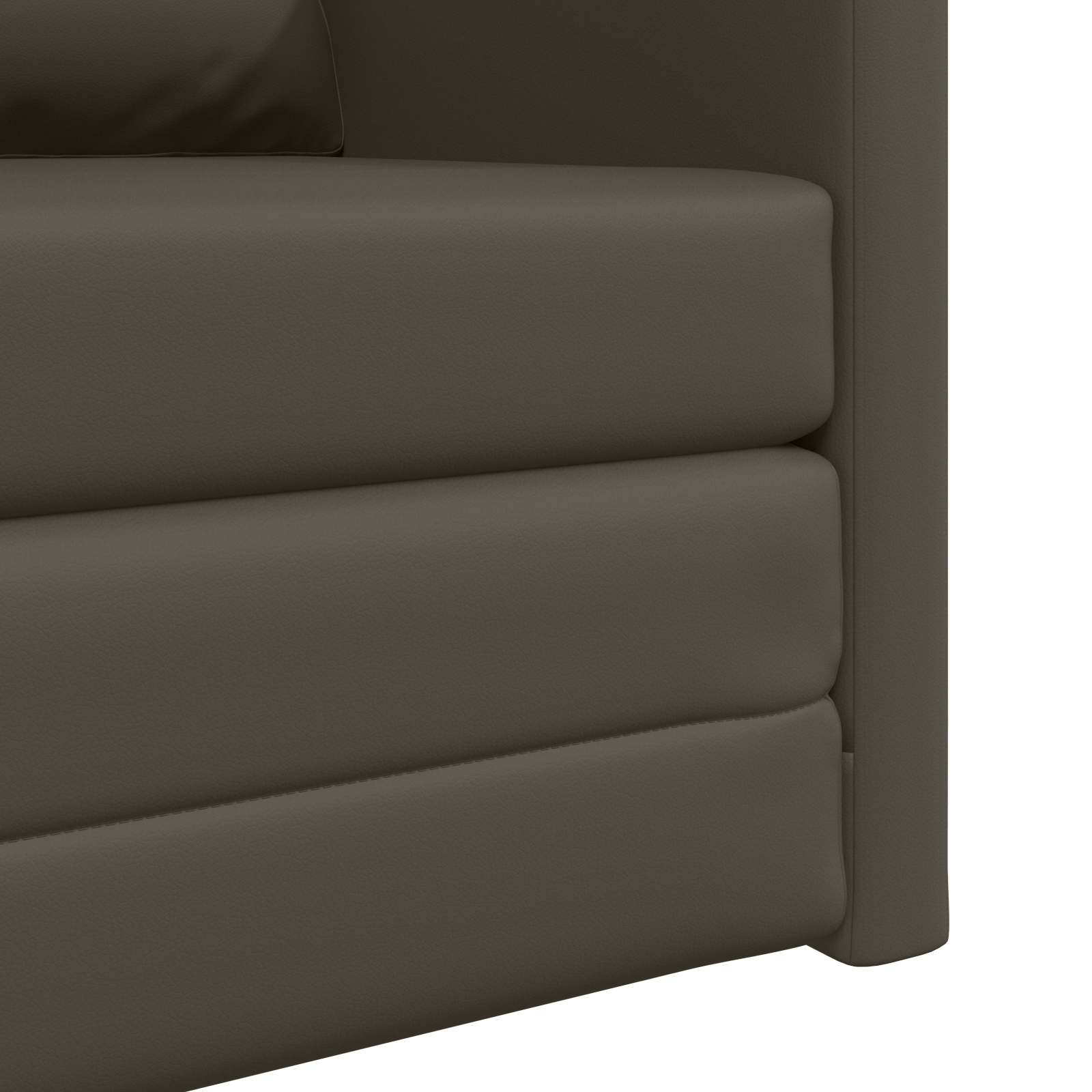 Divano letto 60cm Grigio Pelle Artificiale | homemem39