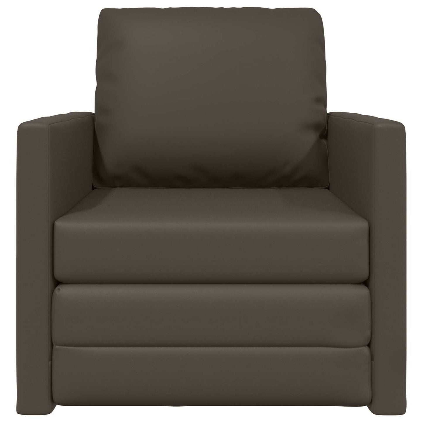 Divano letto 60cm Grigio Pelle Artificiale | homemem39