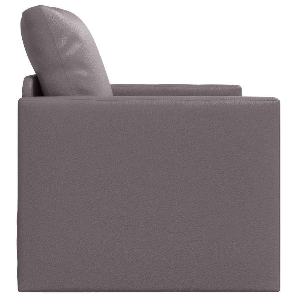 Divano letto Grigio 74 x 77 x 81 cm Pelle Artificiale