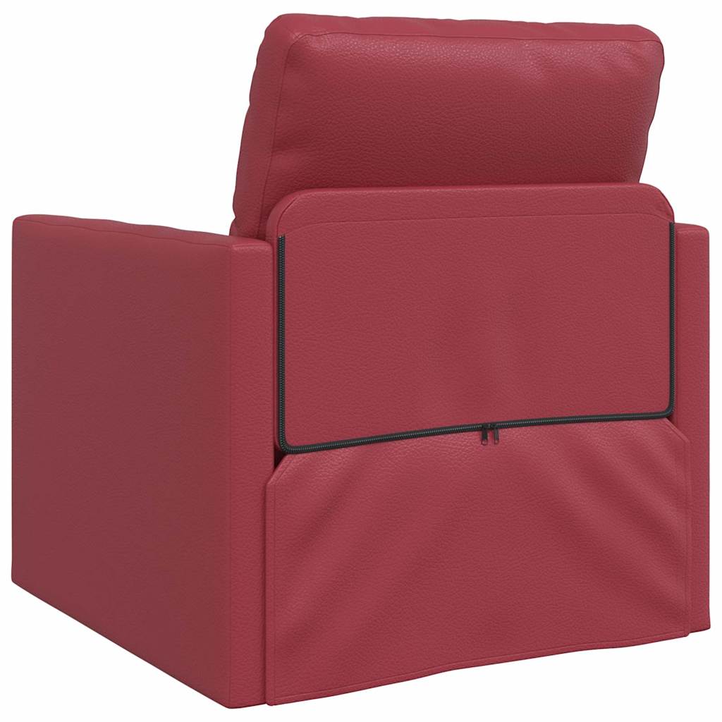 Divano letto Rosso Vino 74 x 77 x 81 cm Pelle Artificiale
