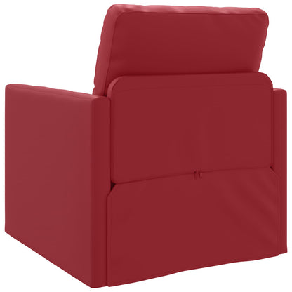 Divano letto 60cm Rosso Vino Pelle Artificiale | homemem39