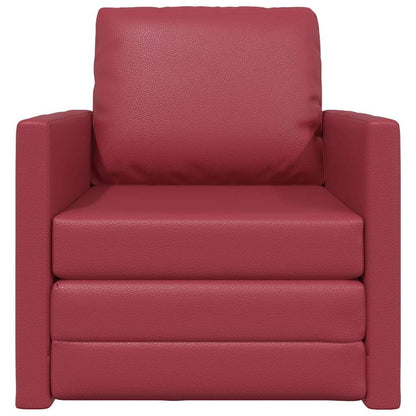 Divano letto Rosso Vino 74 x 77 x 81 cm Pelle Artificiale