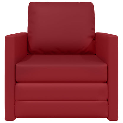 Divano letto 60cm Rosso Vino Pelle Artificiale | homemem39
