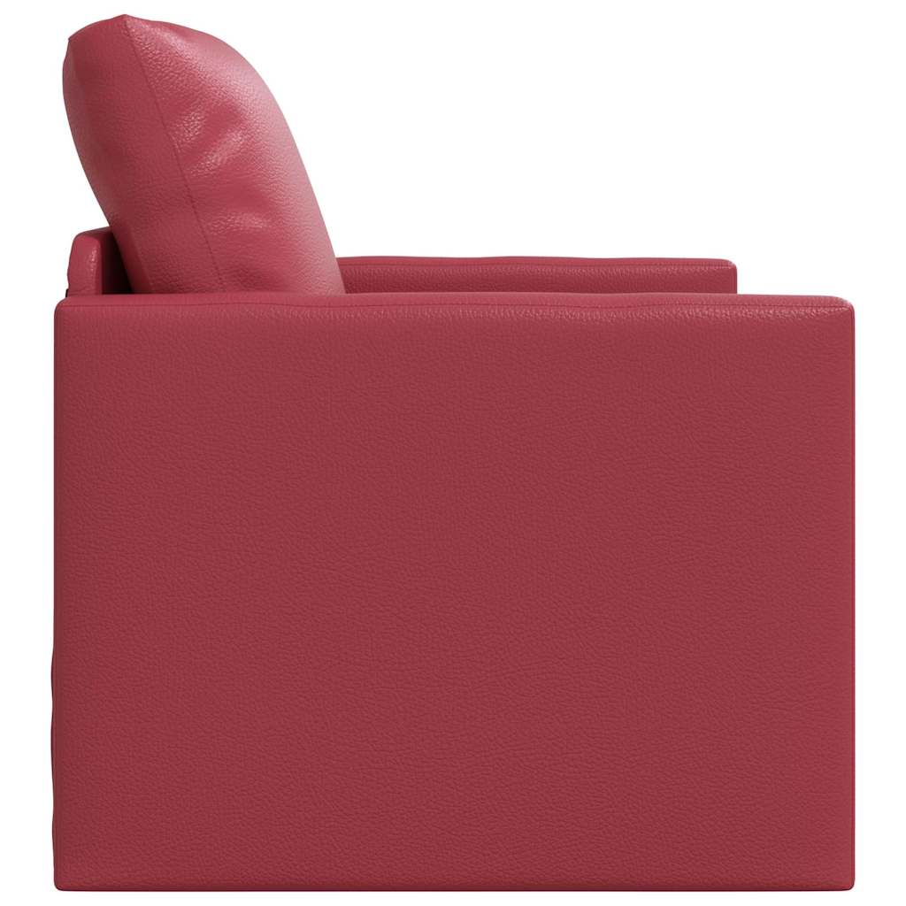 Divano letto Rosso Vino 74 x 77 x 81 cm Pelle Artificiale