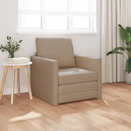 Divano letto Cappuccino 74 x 77 x 81 cm Pelle Artificiale