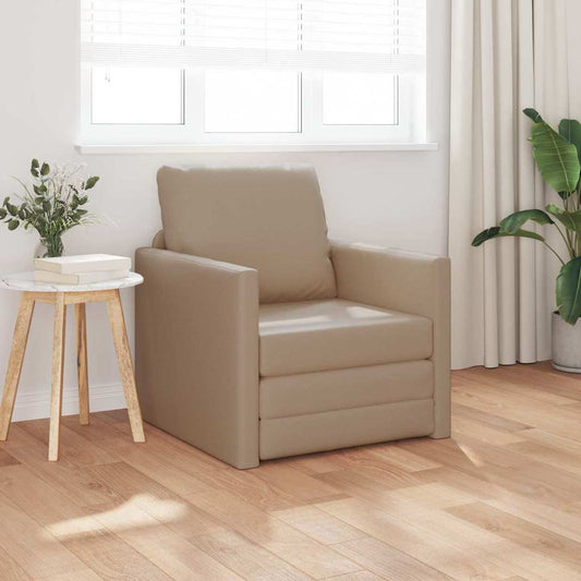 Divano letto Cappuccino 74 x 77 x 81 cm Velluto