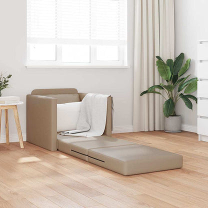 Divano letto Cappuccino 74 x 77 x 81 cm Pelle Artificiale