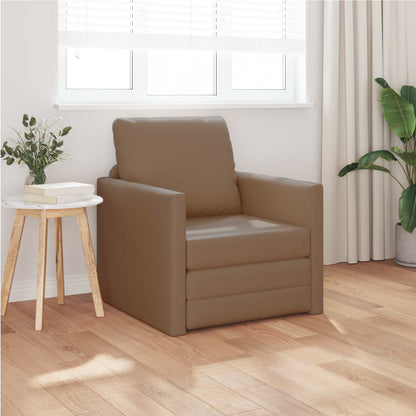 Divano letto 60cm Cappuccino Pelle Artificiale | homemem39
