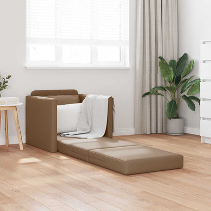 Divano letto 60cm Cappuccino Pelle Artificiale | homemem39