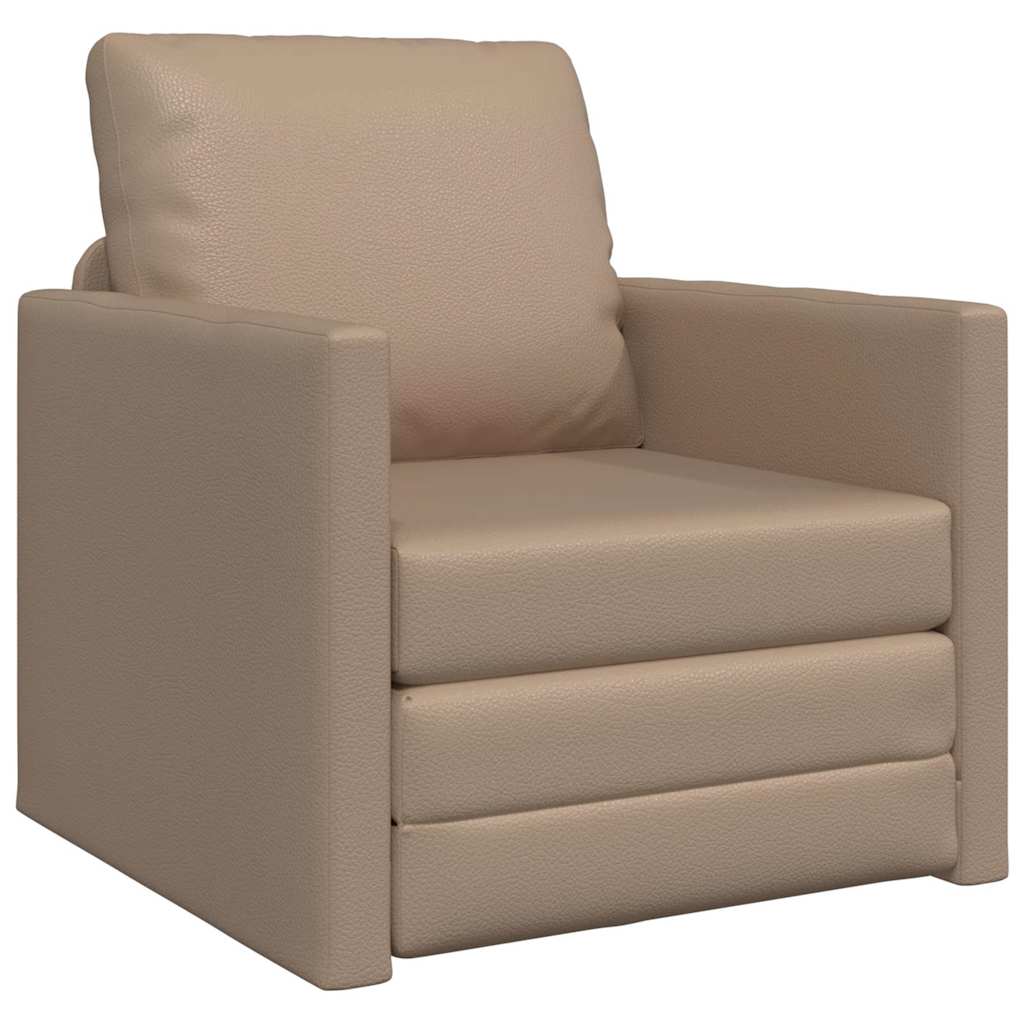 Divano letto Cappuccino 74 x 77 x 81 cm Pelle Artificiale