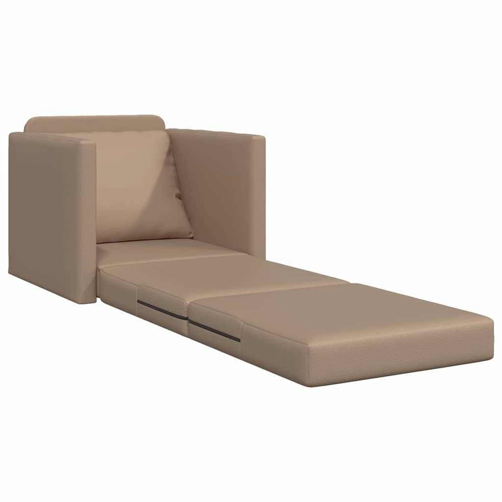 Divano letto Cappuccino 74 x 77 x 81 cm Pelle Artificiale