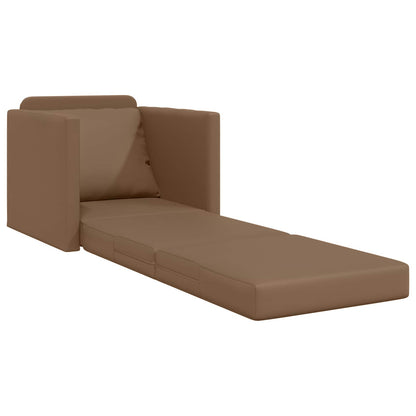 Divano letto 60cm Cappuccino Pelle Artificiale | homemem39