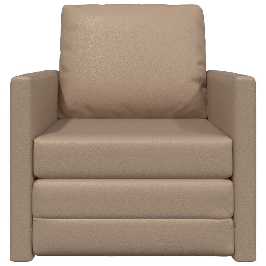 Divano letto Cappuccino 74 x 77 x 81 cm Pelle Artificiale