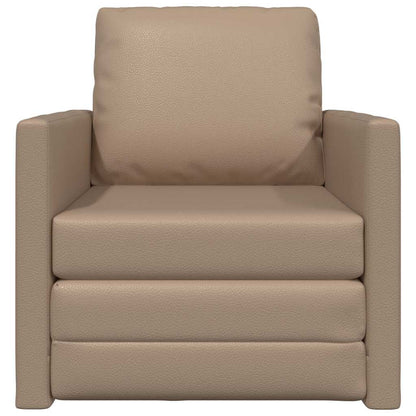 Divano letto Cappuccino 74 x 77 x 81 cm Pelle Artificiale