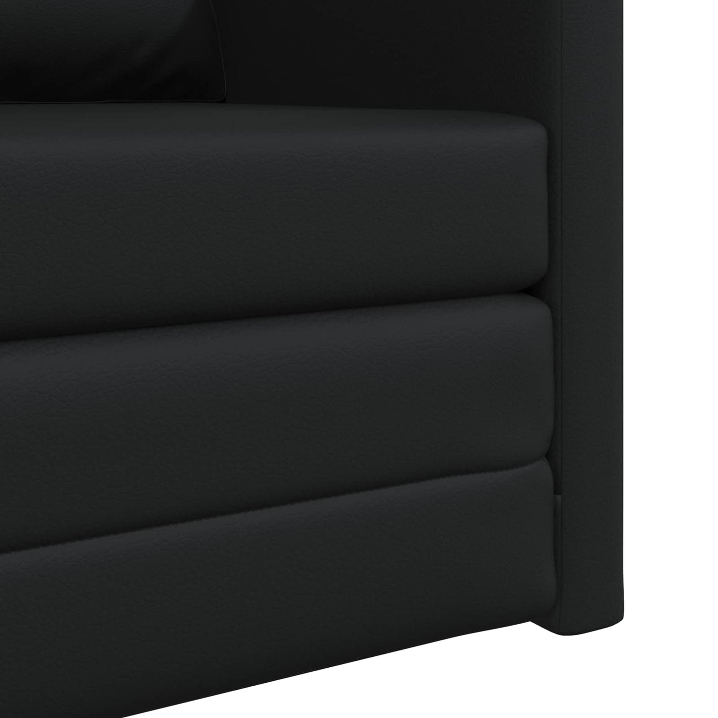 Divano letto 60cm Nero Pelle Artificiale | homemem39