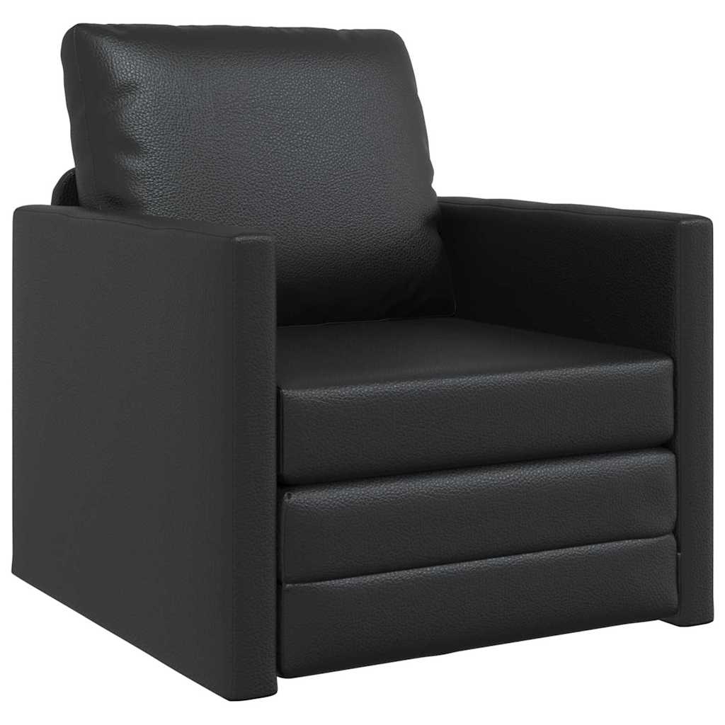 Divano letto Nero 74 x 77 x 81 cm Pelle Artificiale