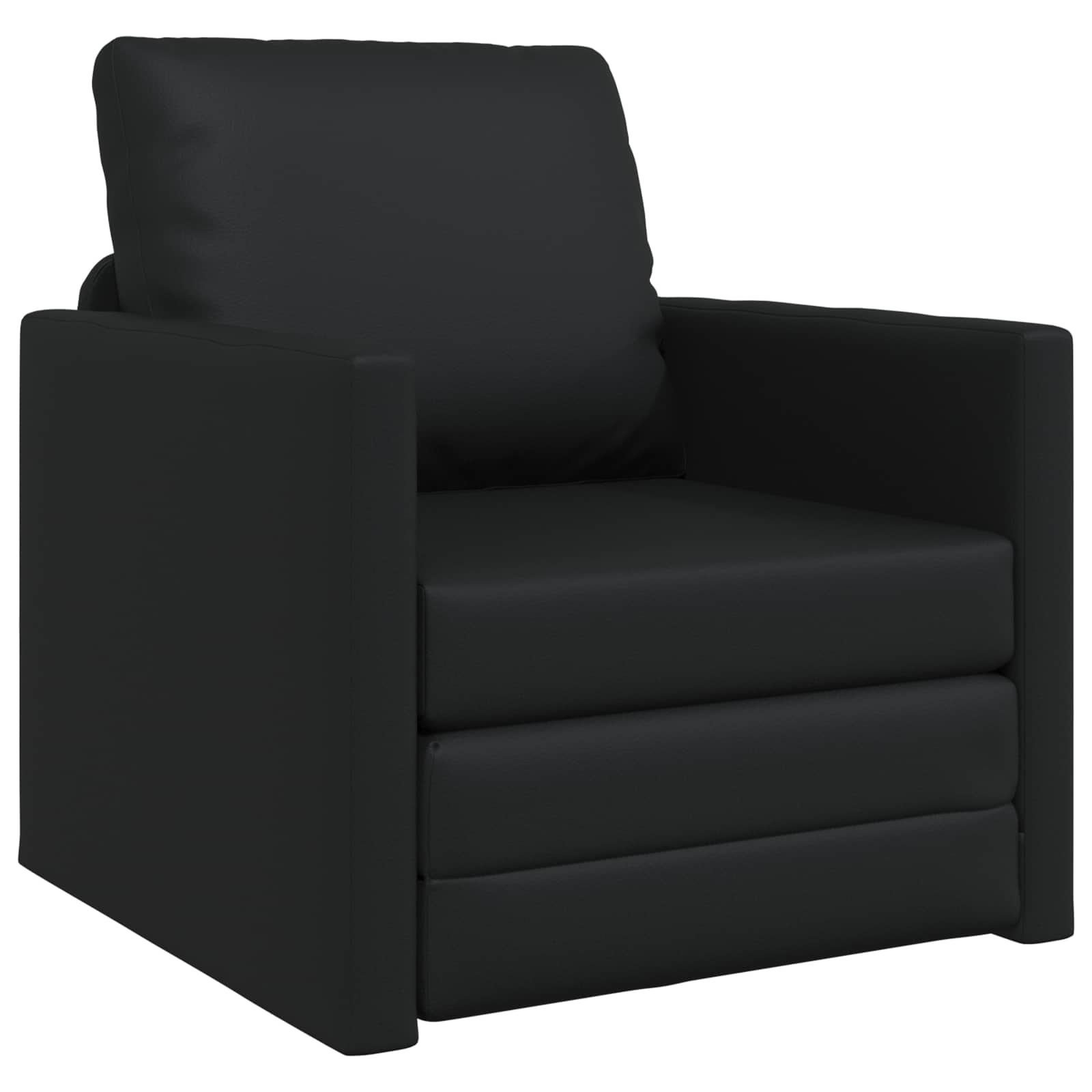Divano letto 60cm Nero Pelle Artificiale | homemem39