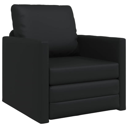 Divano letto 60cm Nero Pelle Artificiale | homemem39