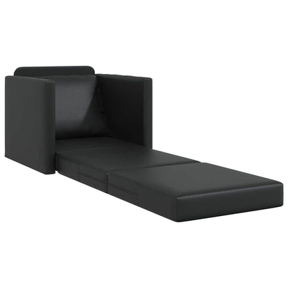 Divano letto Nero 74 x 77 x 81 cm Pelle Artificiale