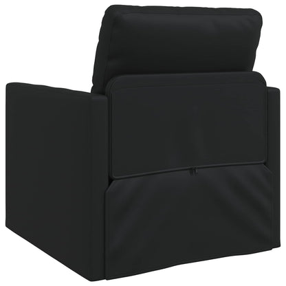 Divano letto 60cm Nero Pelle Artificiale