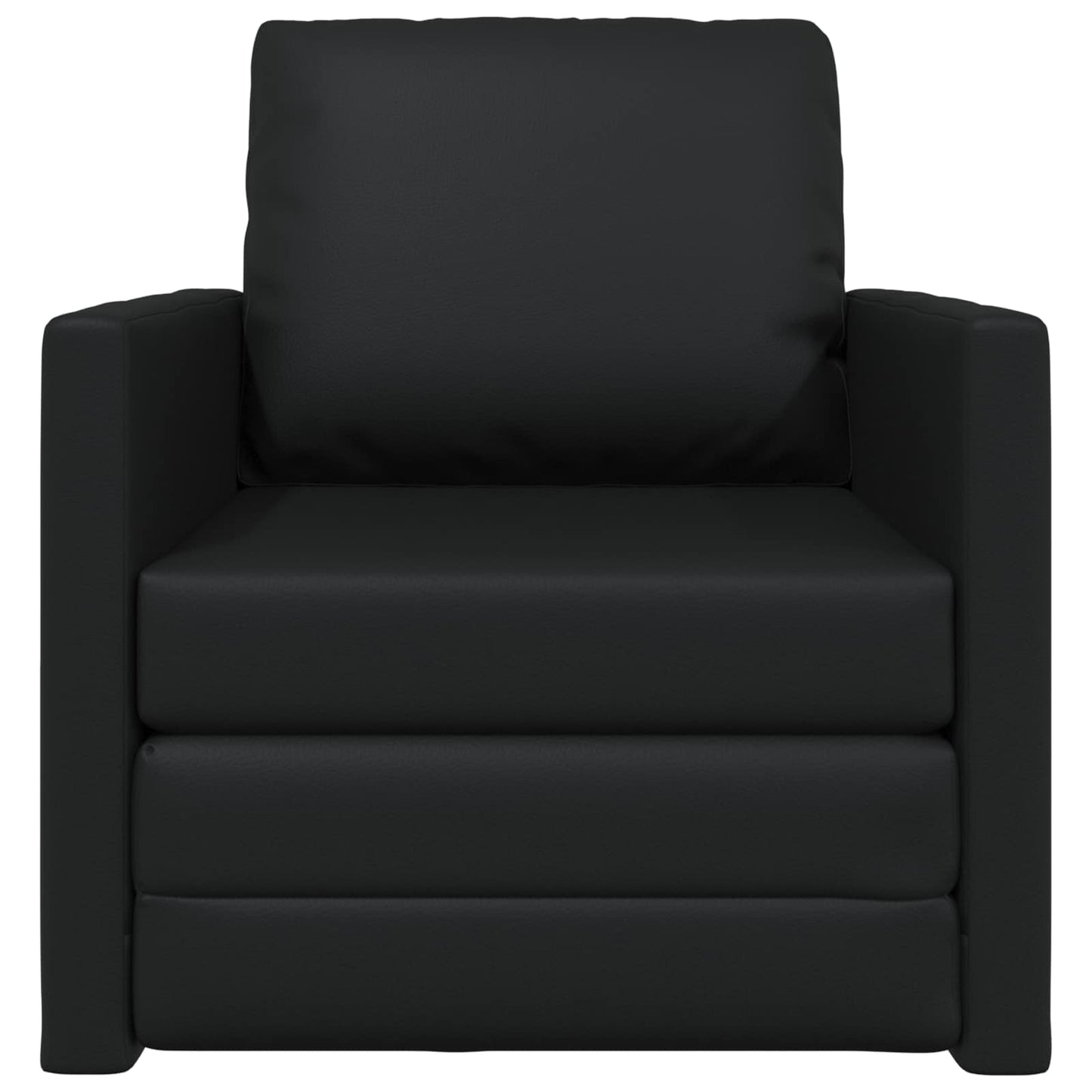Divano letto 60cm Nero Pelle Artificiale | homemem39