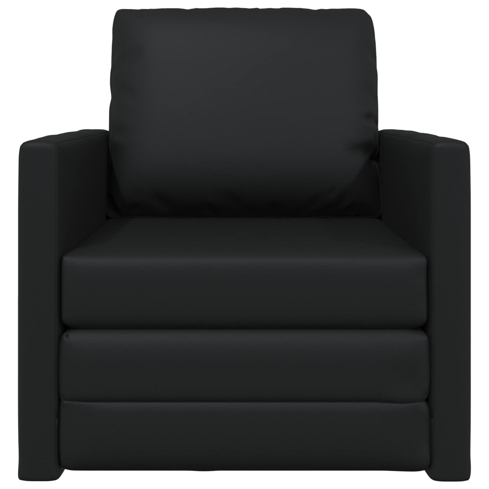 Divano letto 60cm Nero Pelle Artificiale | homemem39