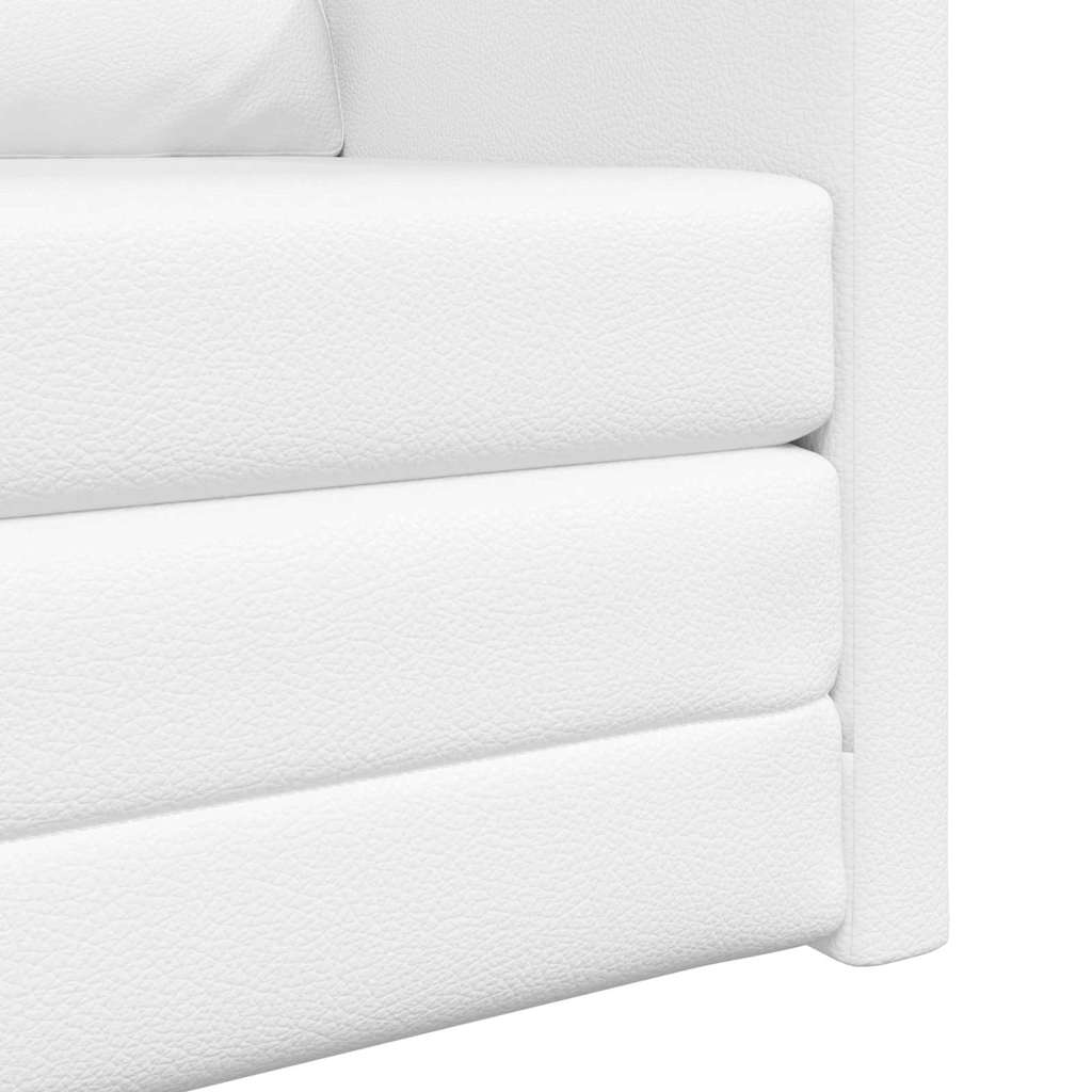 Divano letto 60cm Bianco Pelle Artificiale - homemem39