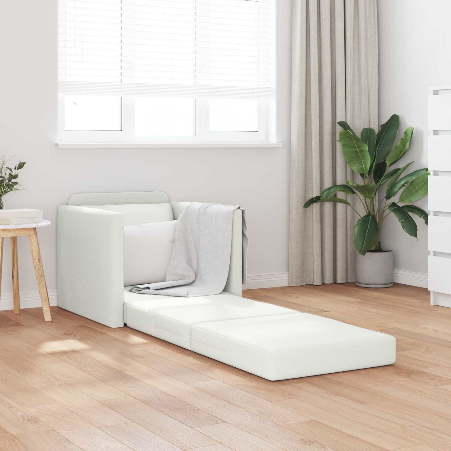 Divano letto 60cm Bianco Pelle Artificiale | homemem39