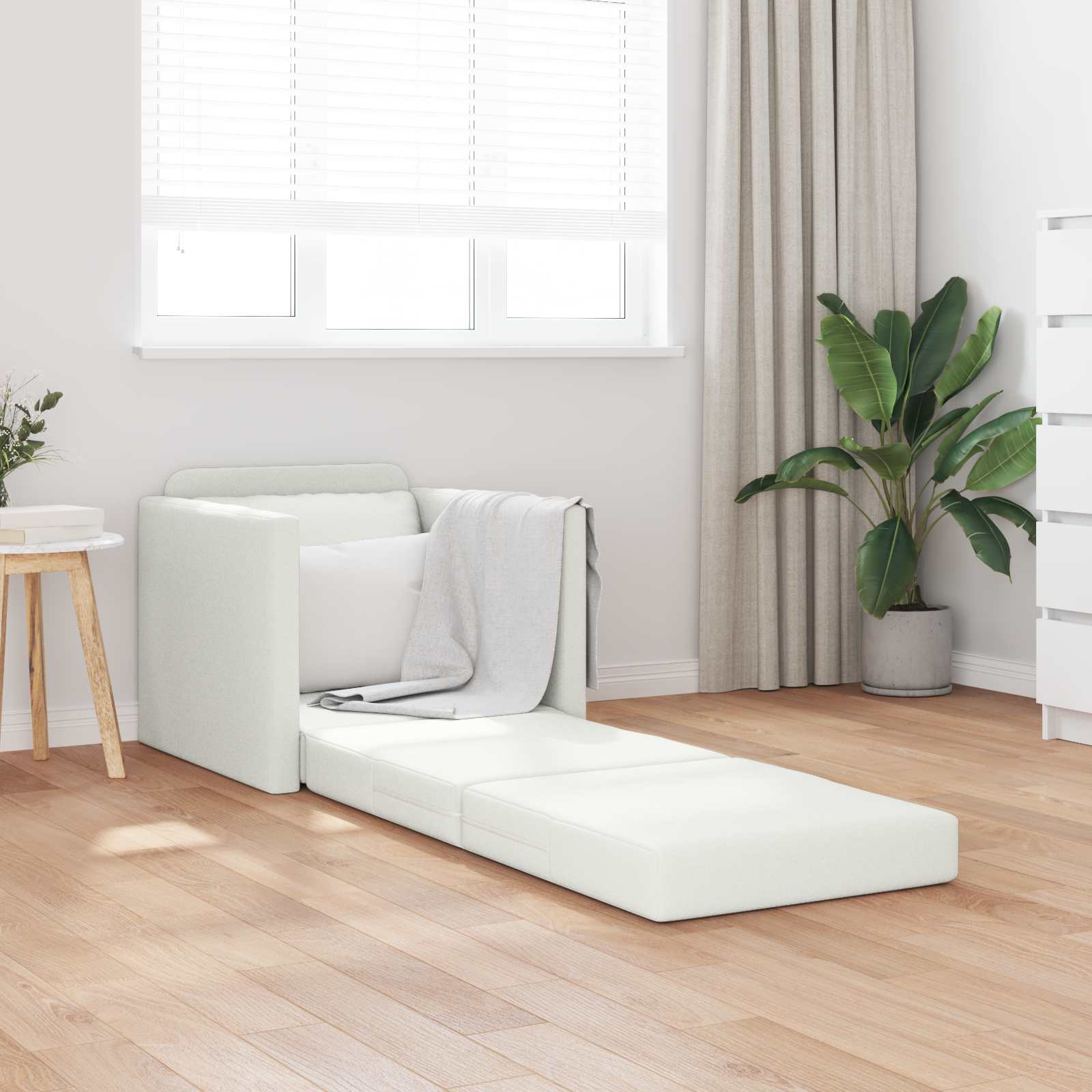 Divano letto 60cm Bianco Pelle Artificiale | homemem39