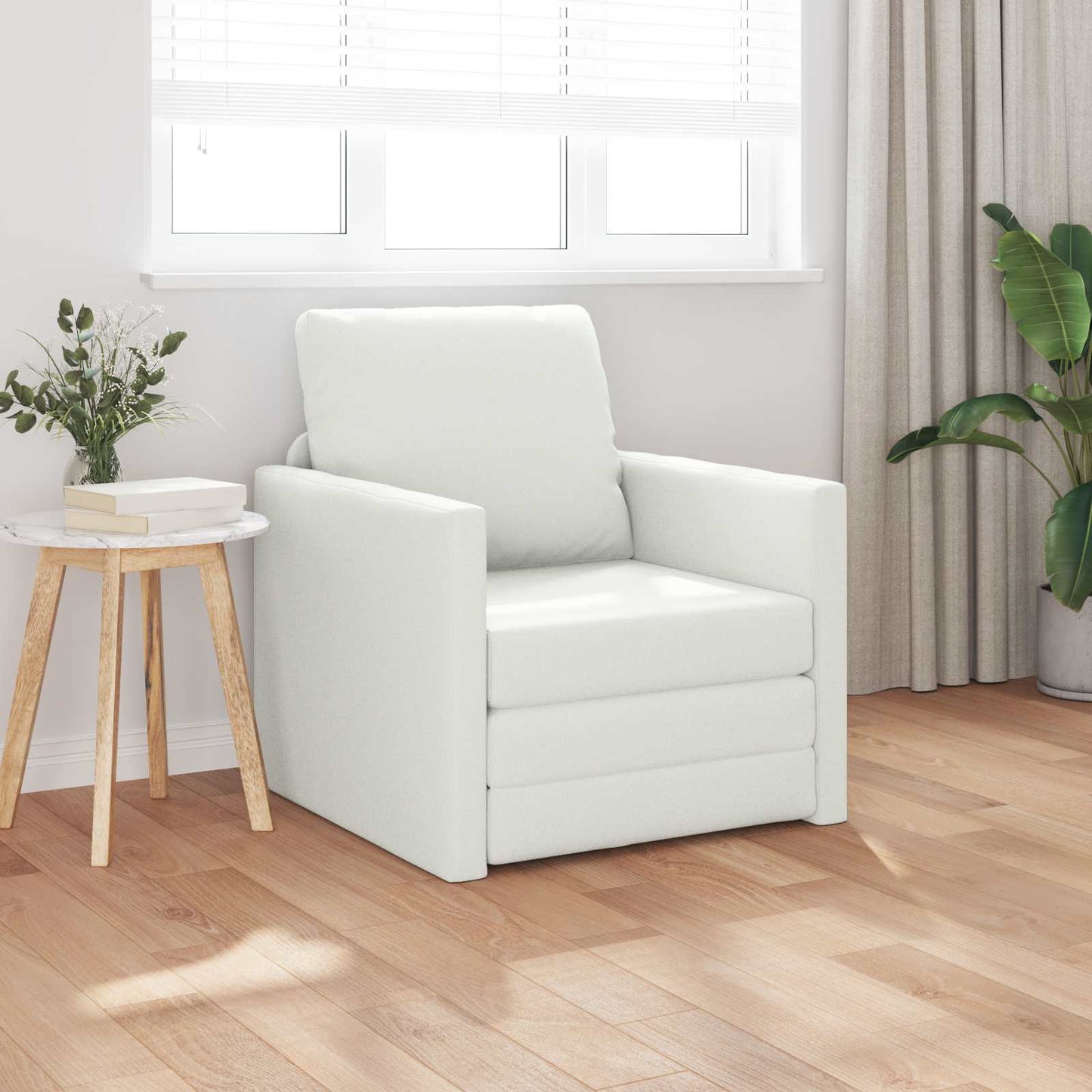 Divano letto 60cm Bianco Pelle Artificiale | homemem39