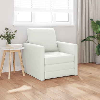 Divano letto 60cm Bianco Pelle Artificiale