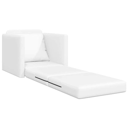 Divano letto 60cm Bianco Pelle Artificiale - homemem39