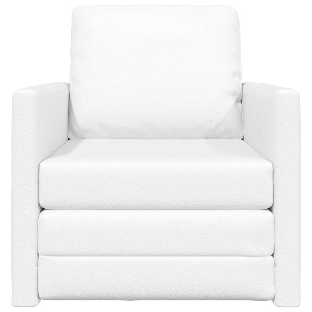 Divano letto 60cm Bianco Pelle Artificiale - homemem39