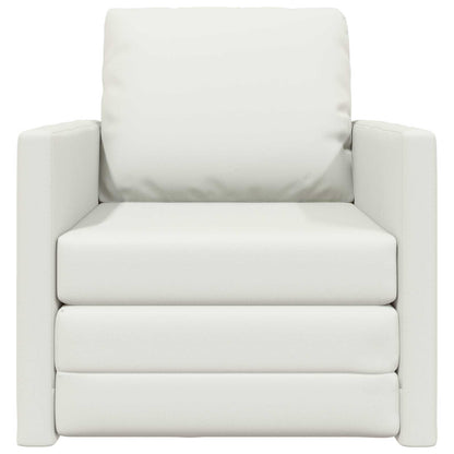 Divano letto 60cm Bianco Pelle Artificiale | homemem39