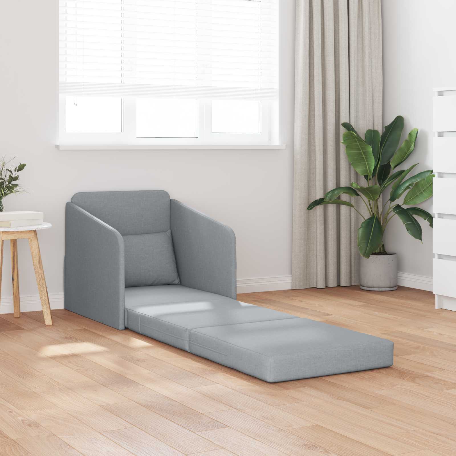 Divano letto Grigio chiaro 65 x 80 x 83 cm Tessuto | homemem39