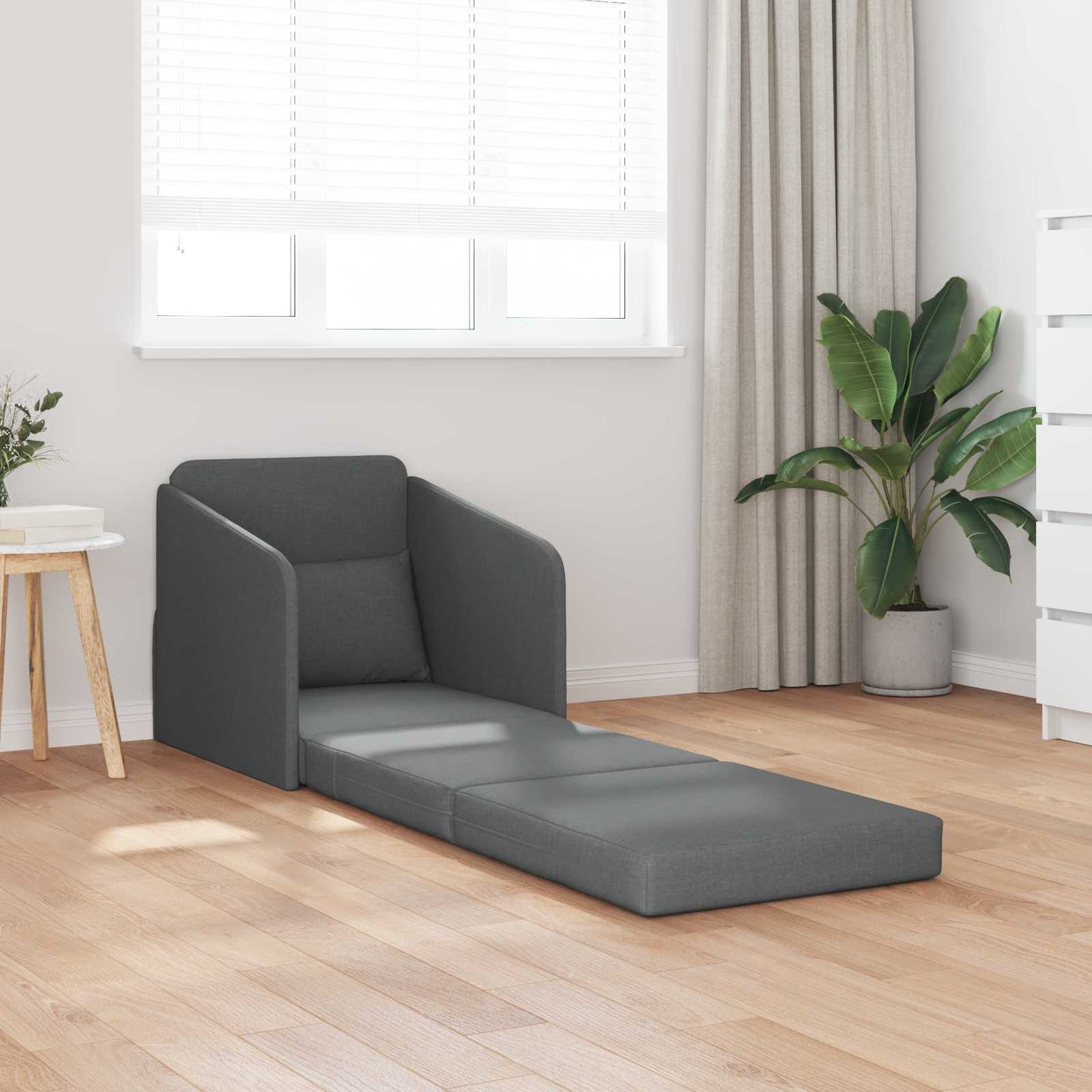 Divano letto Grigio scuro 65 x 80 x 83 cm Tessuto | homemem39