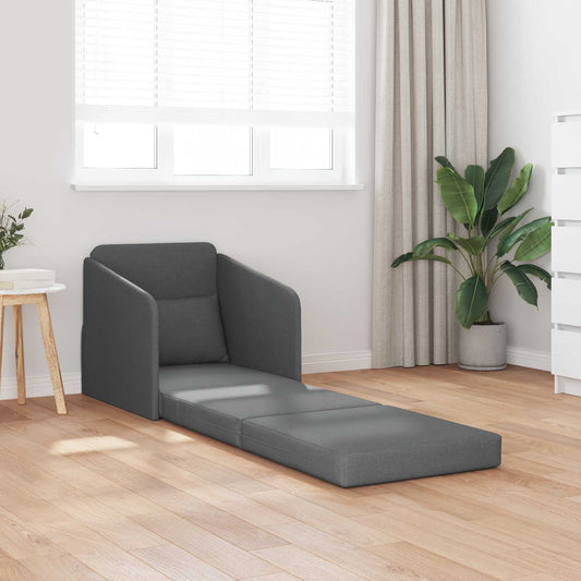 Divano letto Grigio scuro 65 x 80 x 83 cm Tessuto | homemem39
