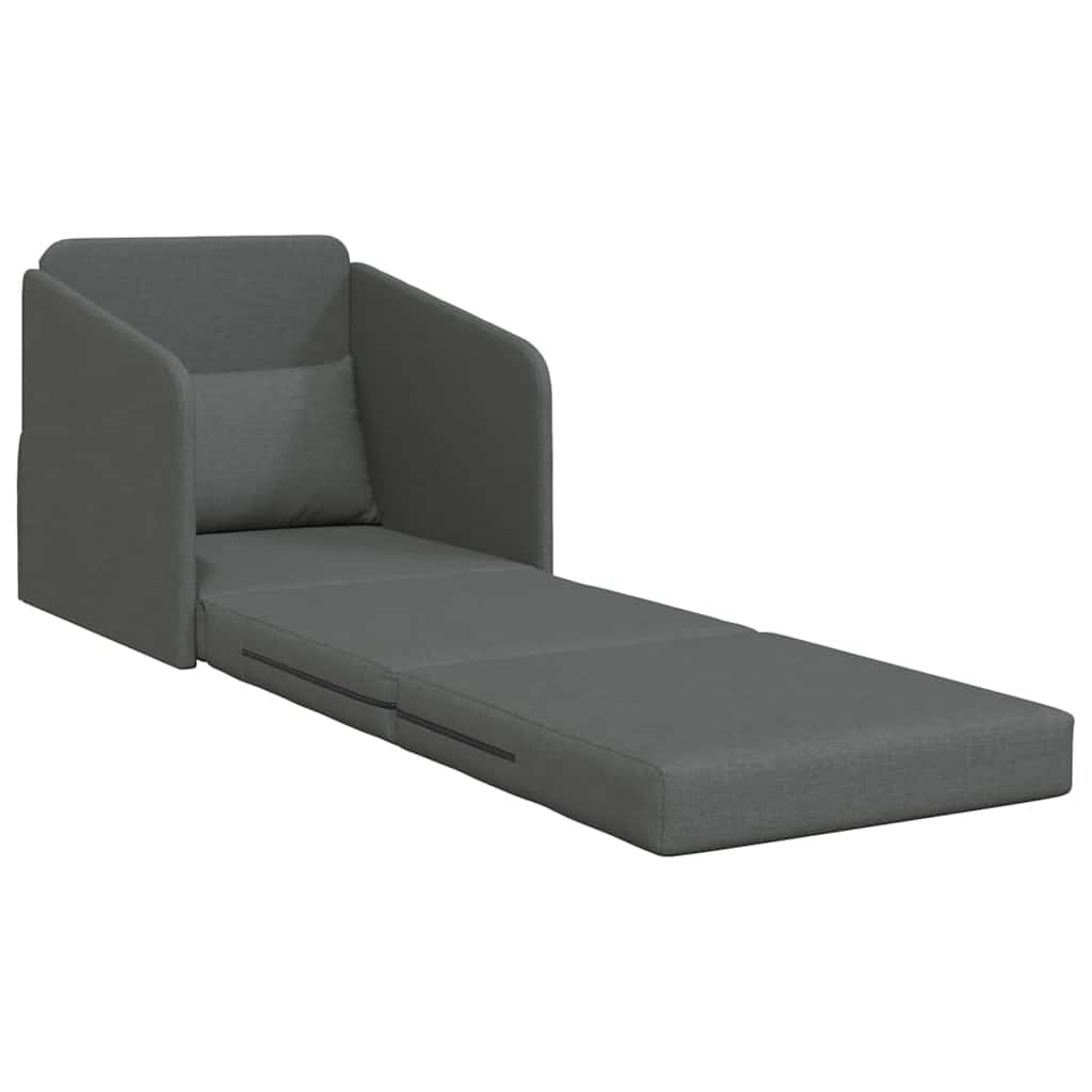 Divano letto Grigio scuro 65 x 80 x 83 cm Tessuto - homemem39